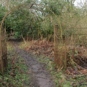 Puerta de acceso industrial lacada antracita